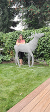 Life-size Young Elk Buck Chicken Wire Sculpture