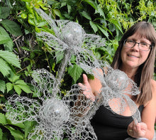 Chicken Wire Solar Light Flowers