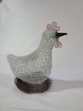 Chicken Wire Hen on Her Nest, Garden Art Sculpture