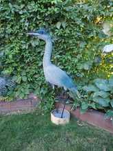 -Chicken Wire Blue Heron Garden Art Sculpture