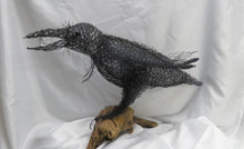 Chicken Wire Raven Garden Art Sculpture  We-met Wire Work