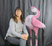 Chicken Wire Pink Flamingo Garden Art Sculpture