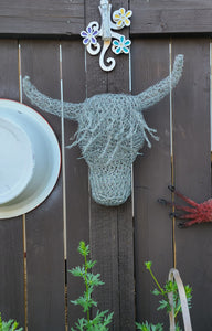 3D Chicken Wire Highland Cow Bust