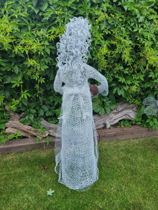 "Gathering Peonies" Chicken Wire Garden Art