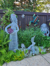 "Gathering Peonies" Chicken Wire Garden Art