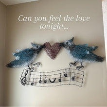 Lyrical Bird Wire Wall "Quilts"
