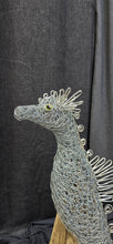 Chicken Wire Sculpture- Sea Horse on Driftwood