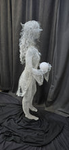 "Pippa" Chicken Wire Sculpture- Garden Elf with Solar Light Orb