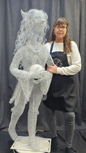 "Pippa" Chicken Wire Sculpture- Garden Elf with Solar Light Orb