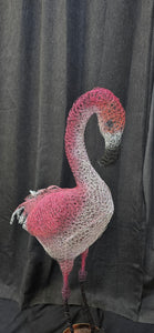 Chicken Wire -Pink Flamingo Sculpture – Wire Artist Laura Ouimet