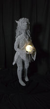 "Pippa" Chicken Wire Sculpture- Garden Elf with Solar Light Orb