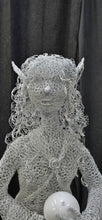"Pippa" Chicken Wire Sculpture- Garden Elf with Solar Light Orb