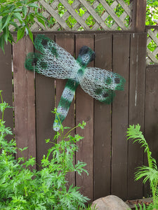 Chicken Wire Dragonfly, Garden Art Sculpture