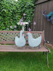 Chicken Wire Hen on Her Nest, Garden Art Sculpture