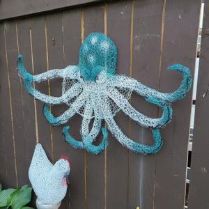 Chicken Wire Octopus Garden Art Sculptures