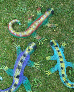 Chicken Wire Gecko, Garden Art Sculpture, (Large and Medium available)
