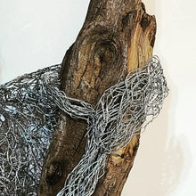 Chicken Wire Chameleon on Driftwood